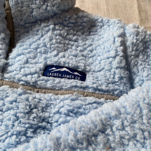 NWOT Lauren James Light Blue Sherpa - Picture 2 of 9